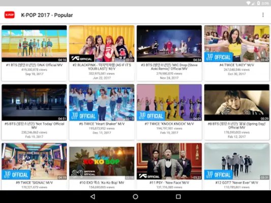 K-POP Tube - Popular & Recent android App screenshot 2