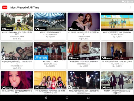 K-POP Tube - Popular & Recent android App screenshot 3