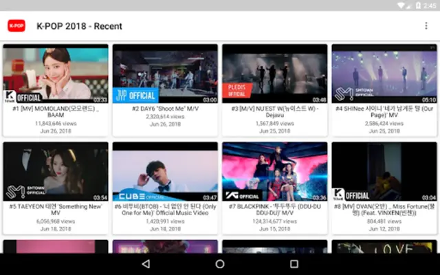 K-POP Tube - Popular & Recent android App screenshot 7